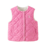 Dave&Bella Toddler Girls/Boys Versatile Round Collar Sleeveless Reversible Vests Tops