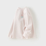Dave&Bella Toddler Girls/Boys Striped Breathable Cotton Versatile T-shirt Tops