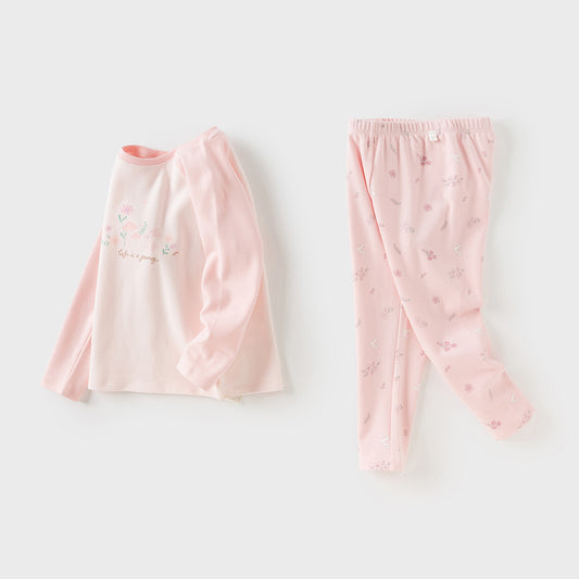 Dave&Bella Kids Girls/Boys Autumn Pink/Purple/Green Cozy Ultra-soft Pajama Sets