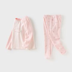 Dave&Bella Kids Girls/Boys Autumn Pink/Purple/Green Cozy Ultra-soft Pajama Sets