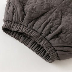 Dave&Bella Toddler Boys Versatile Grey Purple Loose Padded Pants