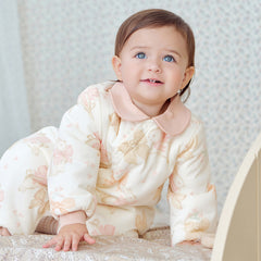 Dave&Bella Baby Girls/Boys Winter Print Grey Green/Pink Padded Indoor Rompers