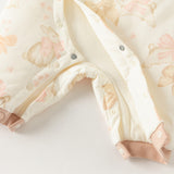 Dave&Bella Baby Girls/Boys Print Grey Green/Pink Padded Indoor Rompers