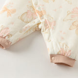 Dave&Bella Baby Girls/Boys Print Grey Green/Pink Padded Indoor Rompers