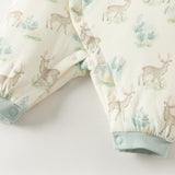 Dave&Bella Baby Girls/Boys Print Grey Green/Pink Padded Indoor Rompers