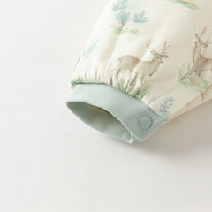 Dave&Bella Baby Girls/Boys Winter Print Grey Green/Pink Padded Indoor Rompers