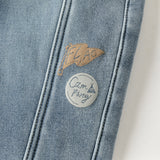 Dave&Bella Toddler Boys Comfortable Denim Blue Adjustable-waistband Jeans Pants