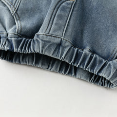 Dave&Bella Toddler Boys Comfortable Denim Blue Adjustable-waistband Jeans Pants