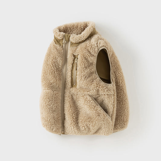 Dave&Bella Toddler Girls/Boys Winter Soft Plush-lined Turtle Vests Tops