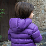 Dave&Bella Toddler Girls/Boys Winter Cool Dark Purple Outdoor Short Hooded Down Coats