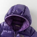 Dave&Bella Toddler Girls/Boys Winter Cool Dark Purple Outdoor Short Hooded Down Coats