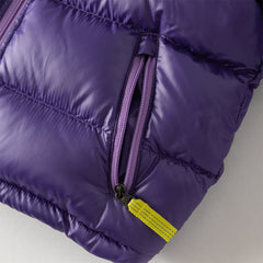 Dave&Bella Toddler Girls/Boys Winter Cool Dark Purple Outdoor Short Hooded Down Coats