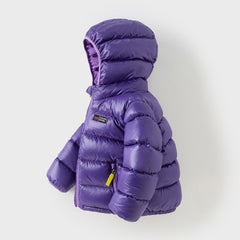 Dave&Bella Toddler Girls/Boys Winter Cool Dark Purple Outdoor Short Hooded Down Coats
