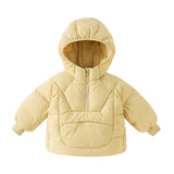 Dave&Bella Toddler Girls Winter Yellow Hooded Long-sleeved Outdoor Cozy Down Coats