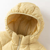 Dave&Bella Toddler Girls Winter Yellow Hooded Long-sleeved Outdoor Cozy Down Coats