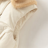 Dave&Bella Toddler Girls Winter Versatile White Windproof Outdoor Down Vests Tops