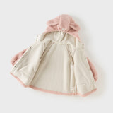 Dave&Bella Toddler Girls Purple/Pink Outdoor Outwear Warm Hooded Coats