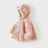 Dave&Bella Toddler Girls Purple/Pink Outdoor Outwear Warm Hooded Coats