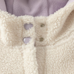 Dave&Bella Toddler Girls Winter Gentle White Outdoor Outwear Warm Hooded Coats