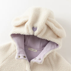 Dave&Bella Toddler Girls Winter Gentle White Outdoor Outwear Warm Hooded Coats