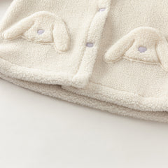 Dave&Bella Toddler Girls Winter Gentle White Outdoor Outwear Warm Hooded Coats