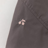 Dave&Bella Toddler Girls Winter Purple Windproof Outdoor Fruit-embroidery Down Pants
