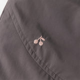 Dave&Bella Toddler Girls Winter Purple Windproof Outdoor Fruit-embroidery Down Pants