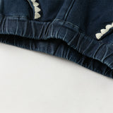 Dave&Bella Toddler Girls Casual Denim Blue Straight-Leg Flared Jeans