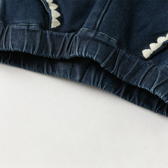 Dave&Bella Toddler Girls Casual Denim Blue Straight-Leg Flared Jeans