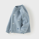 Dave&Bella Toddler Boys Breathable Cotton Turtle Blue Pullover Sweaters