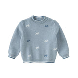 Dave&Bella Toddler Boys Breathable Cotton Turtle Blue Pullover Sweaters