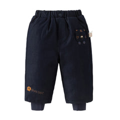 Dave&Bella Toddler Girls Winter Cool Navy Blue Lightweight Windproof Down Pants