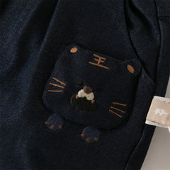 Dave&Bella Toddler Girls Winter Cool Navy Blue Lightweight Windproof Down Pants