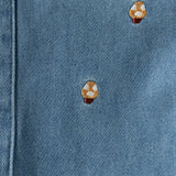 Dave&Bella Toddler Girls Sweet Denim Blue Straight-leg Plush-lined Long Jeans Pants