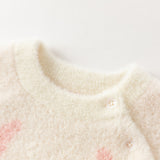 Dave&Bella Toddler Girls Sweet Pink Turtle Long-sleeved Soft Sweaters Tops