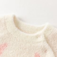 Dave&Bella Toddler Girls Sweet Pink Turtle Long-sleeved Soft Sweaters Tops