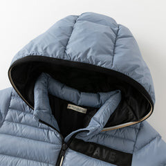 Dave&Bella Kids Boys Winter Blue Cozy Outwear Windproof Hooded Down Coats