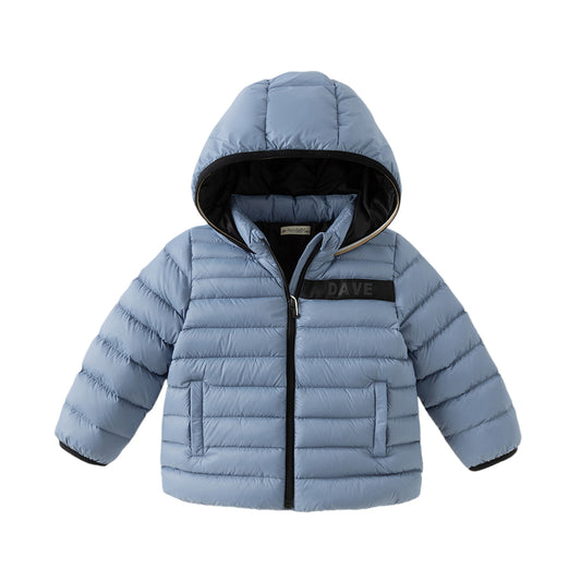 Dave&Bella Kids Boys Winter Blue Cozy Outwear Windproof Hooded Down Coats