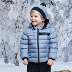 Dave&Bella Kids Boys Winter Blue Cozy Outwear Windproof Hooded Down Coats