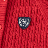 Dave&Bella Toddler Boys Red Outwear Cozy Plush-lined Sweater Coats