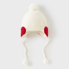 Dave&Bella Toddler Girls Adorable Purple/Beige Versatile Cozy Pullover Hats