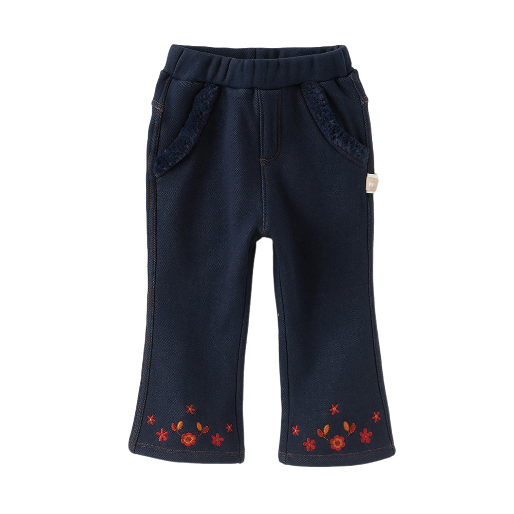 Dave&Bella Toddler Girls Red/Denim BlueCasual Straight-leg Soft Pants