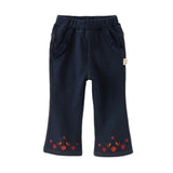 Dave&Bella Toddler Girls Red/Denim BlueCasual Straight-leg Soft Pants