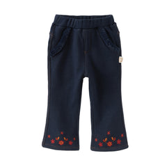 Dave&Bella Toddler Girls Autumn Casual Straight-leg Bootcut Pants