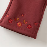 Dave&Bella Toddler Girls Red/Denim BlueCasual Straight-leg Soft Pants