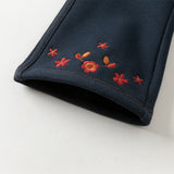 Dave&Bella Toddler Girls Red/Denim BlueCasual Straight-leg Soft Pants