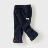 Dave&Bella Toddler Girls Red/Denim BlueCasual Straight-leg Soft Pants