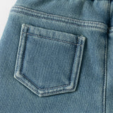 Dave&Bella Toddler Girls Denim Blue Casual Straight-leg Plush-lined Jeans