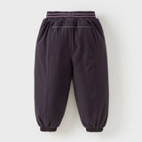 Dave&Bella Toddler Boys Casual Purple/Dark Grey Loose Padded Pants