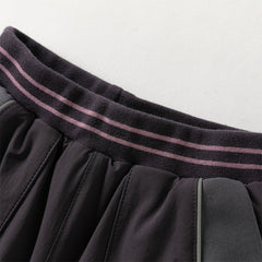 Dave&Bella Toddler Boys Casual Purple/Dark Grey Loose Padded Pants